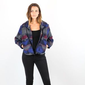 DAVID PAUL NEW YORK COTTON AZTEC PRINT BLAZER